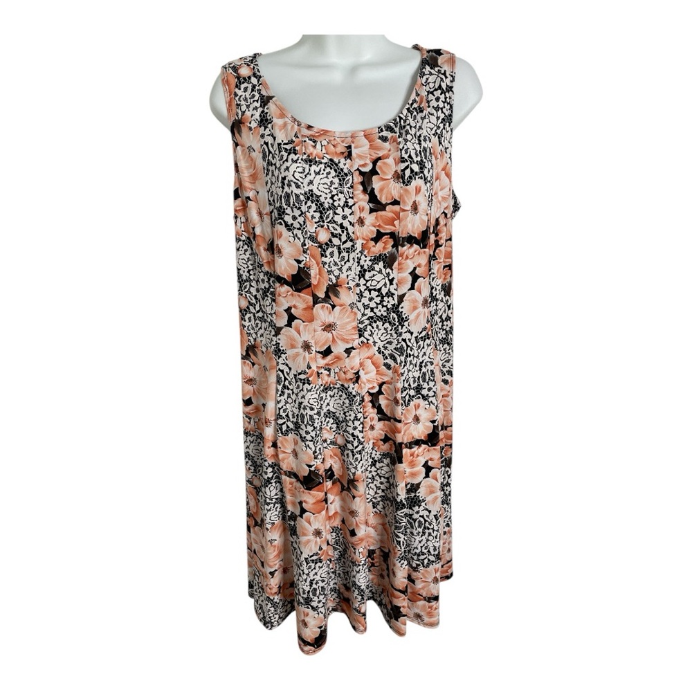Perceptions Flowy floral Lace Sleeveless Career Dress Sz 14 One. Piece dress